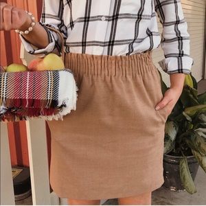 Camel/Tan Wool Blend Skirt, JCrew Factory, Size 2